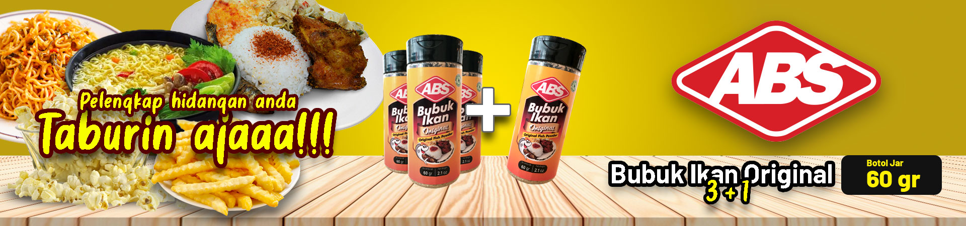 ABS Bubuk Ikan Original Jar 60g 3+1